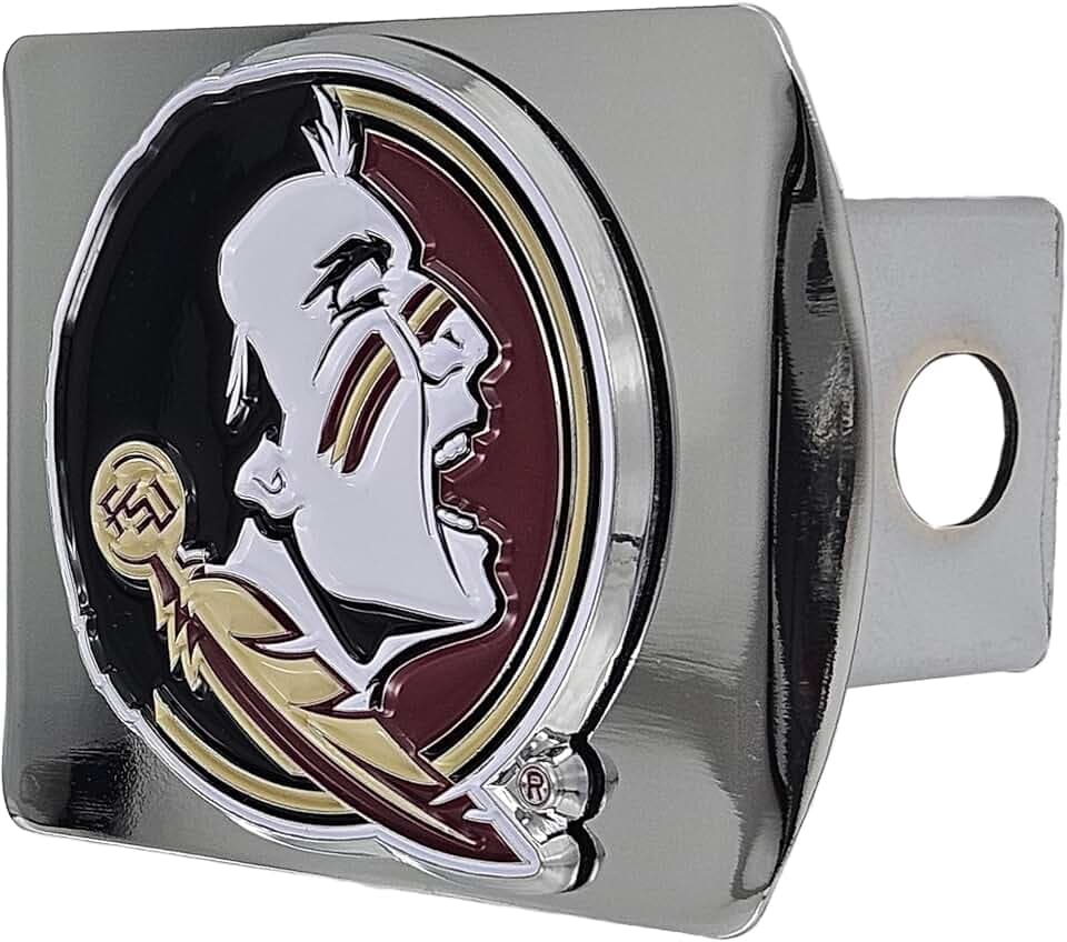 FANMATS 22683 Florida State Seminoles Chrome Hitch Cover - 3D Color Emblem