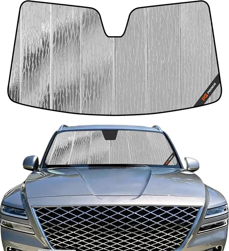 Pigenius Windshield Sun Shade for Genesis GV80 SUV 2021-2026 Front Window Sunshade - AstraGuard
