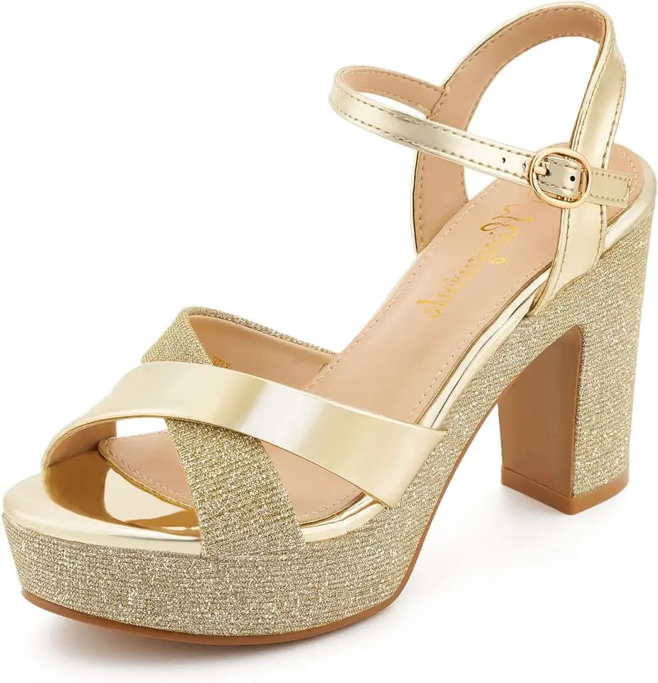 Platform Sandals Heels Sparkly High Heels
