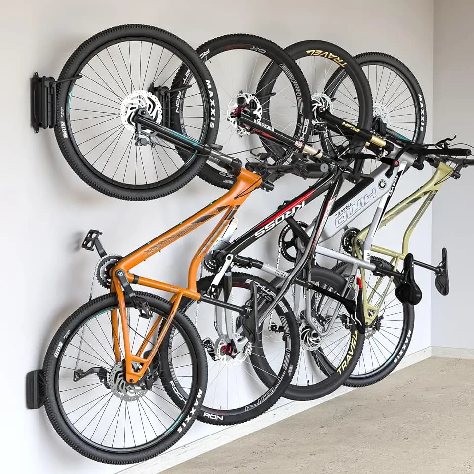 monTEK schwenkbare Fahrrad-Wandhalterung Set zu 4, 30 kg Traglast pro Stück