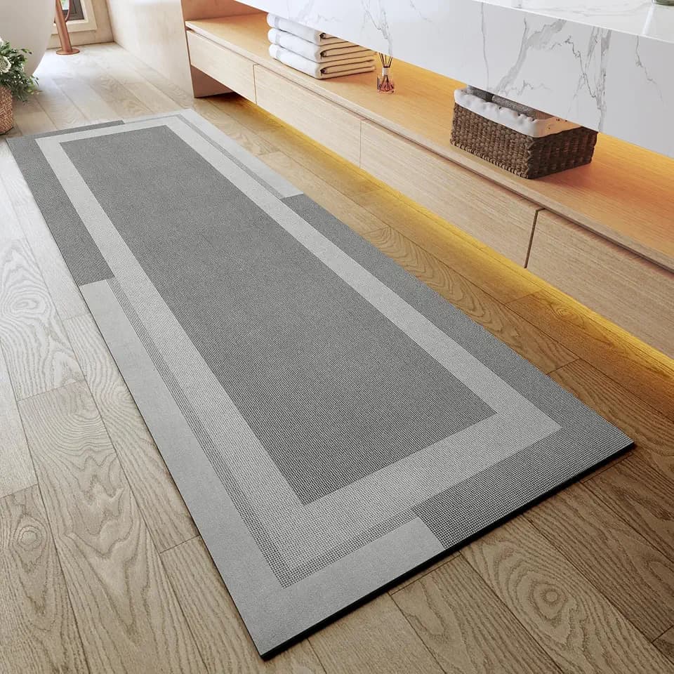 YDKGL Non Slip Bath Mat Long Ultra Thin Bathroom Rugs Runner Fit Under Door