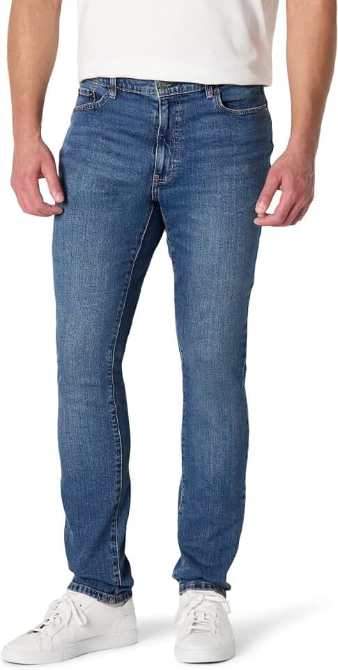 Amazon Essentials Herren Jeans Mittellang Stretch Skinny-Fit