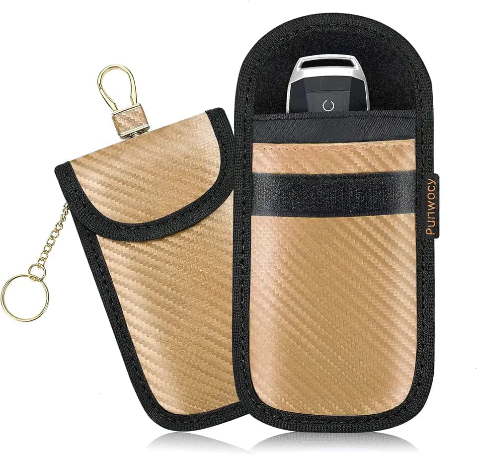 Faraday Pouch for Key Fob, Faraday Bag for Car Keys, 2 Pack