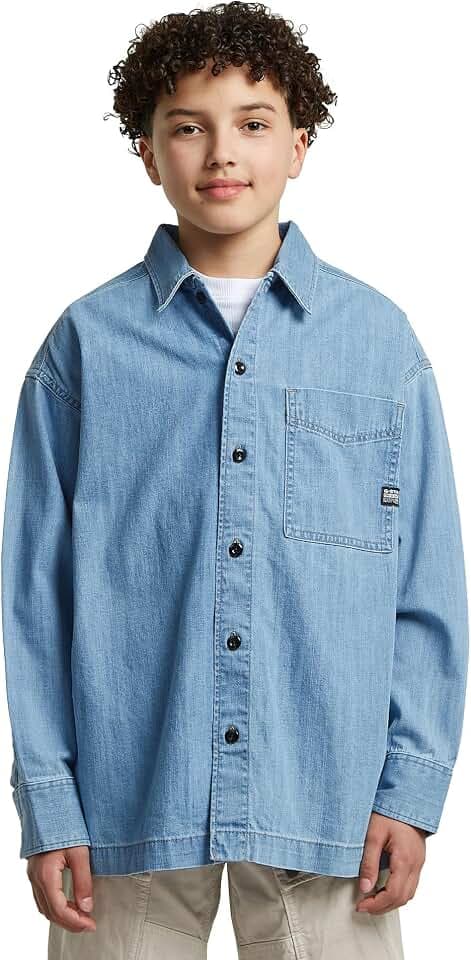 G-Star Jungen Boys Boxy Fit Hemd Shirt (1er Pack)