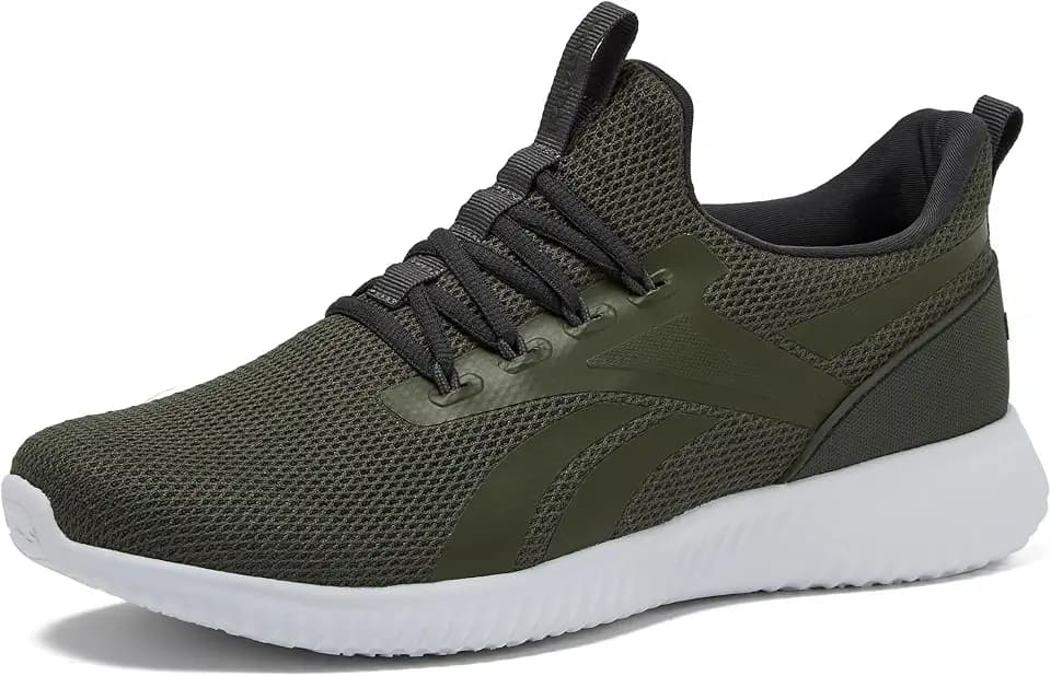 Reebok Karman Flow Slip On Mens Shoes, Athletic Walking Sneakers for Men - Black, White or Grey