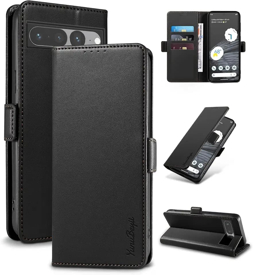 Wallet Flip Case for Google Pixel 7 Pro 5G,Black