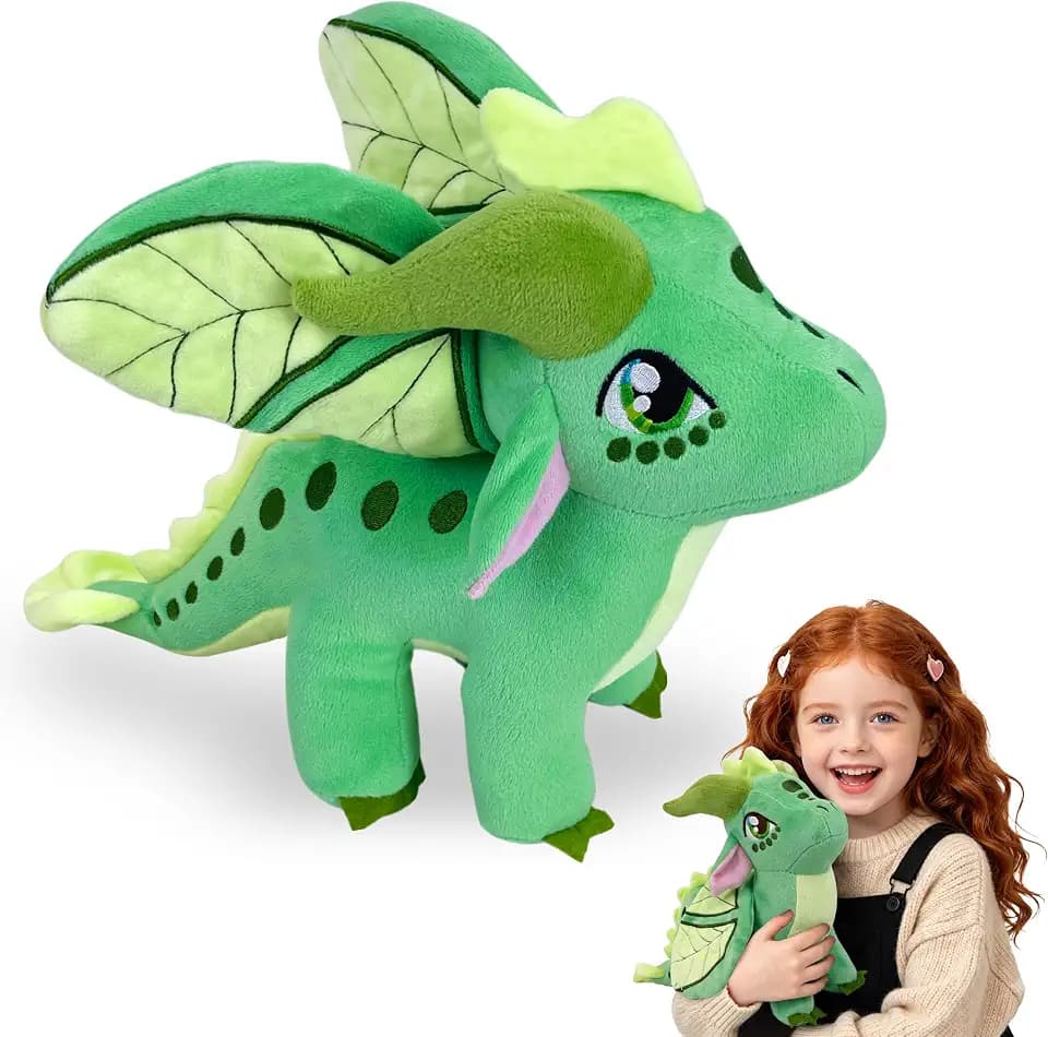 Wings Plush Dragon, Fire Dragon 10" Stuffed Animal Merch Toys Gifts