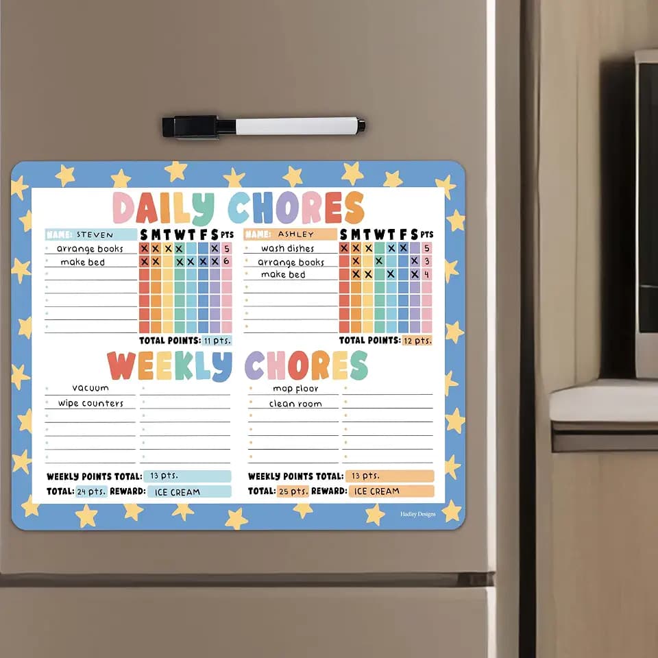 Magnetic Chore Chart for Kids Multiple Kids, Chore Board Adults and Teens