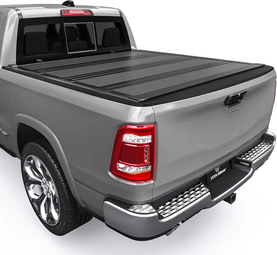 YITAMOTOR Low-Profile Hard Quad-Fold Bed Cover for 2019-2026 Ram 1500 5.7ft