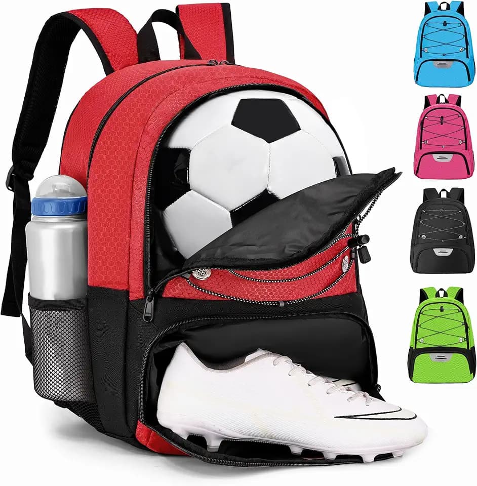 Hsmihair Soccer Backpack,Soccer Bag with Ball Holder and Cleat Compartment