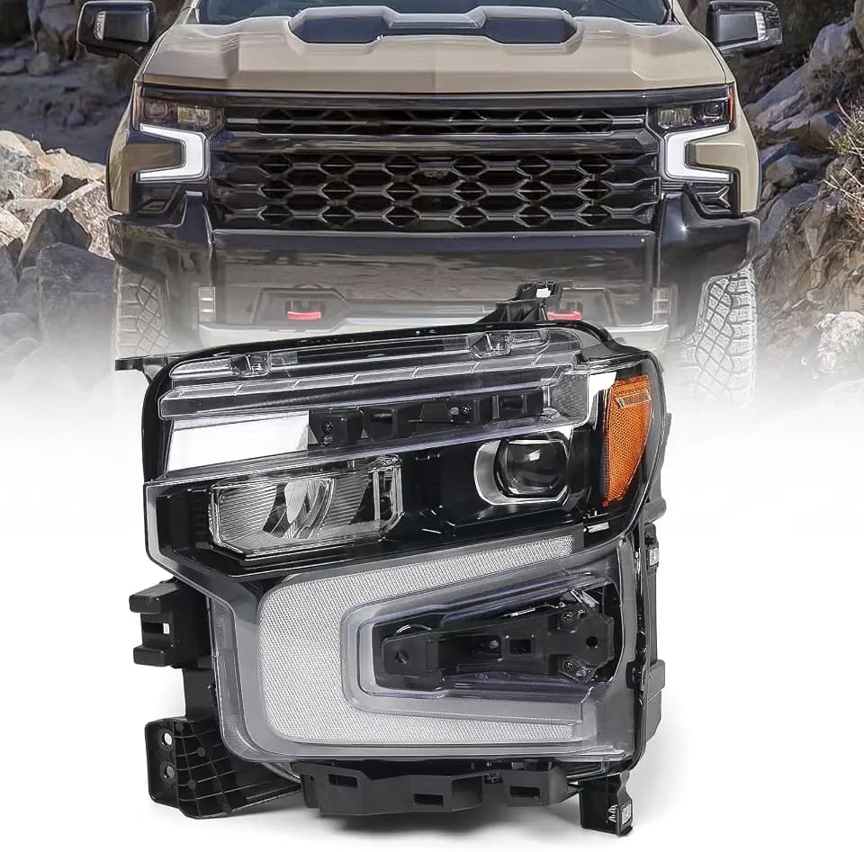 Huray Left LED Headlight for Chevy Silverado 1500 2022-2024 Driver Side