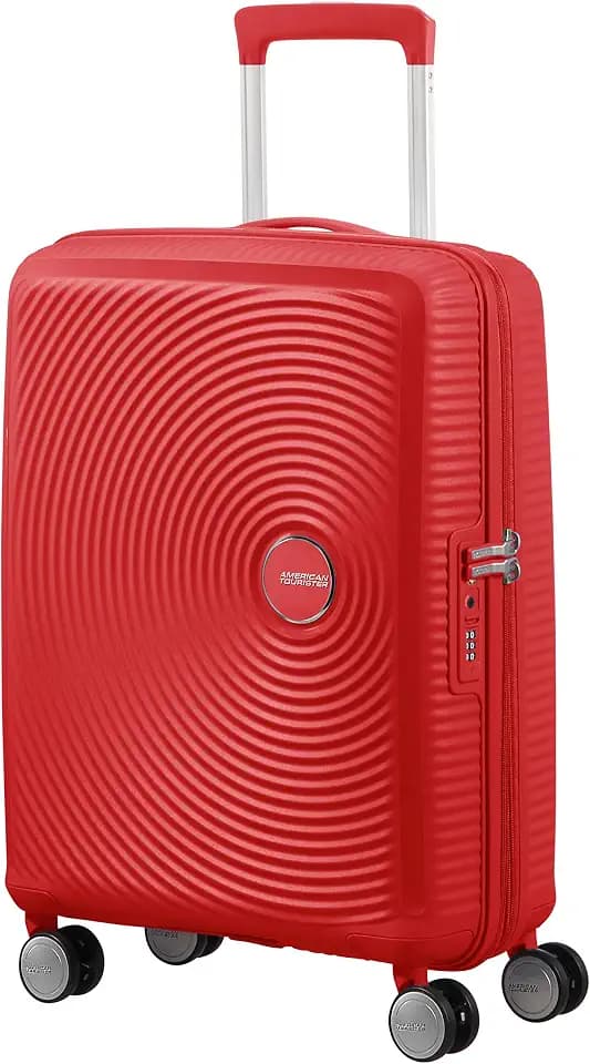 American Tourister Soundbox - Spinner S Erweiterbar Handgepäck, 55 cm, 35.5/41 L, Rot (Coral Red)