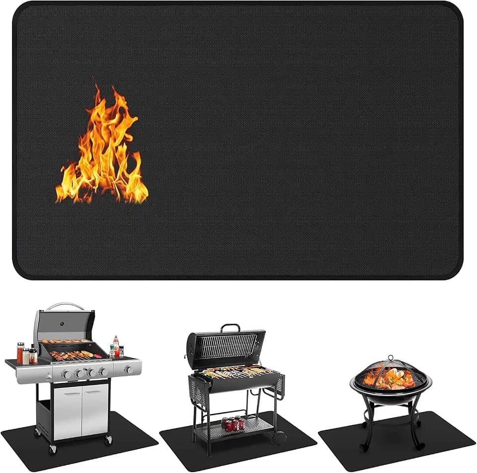 Protebox 48 x 30 inch Under Grill Mats for Outdoor Grill BBQ Deck Protector