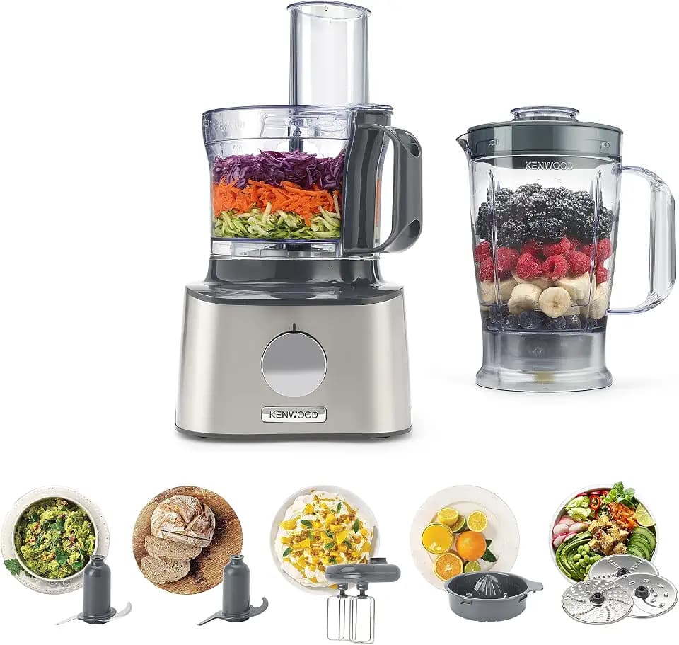 Kenwood MultiPro Compact - Küchenmaschine 800W 2,1L Schüssel 9 Zubehörteile