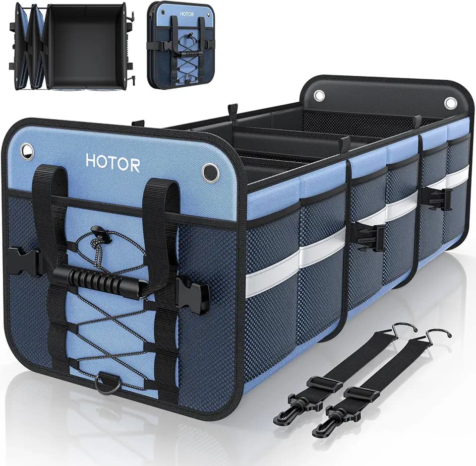 HOTOR Trunk Organizer for SUV – Car Storage Box Collapsible Car Organizer