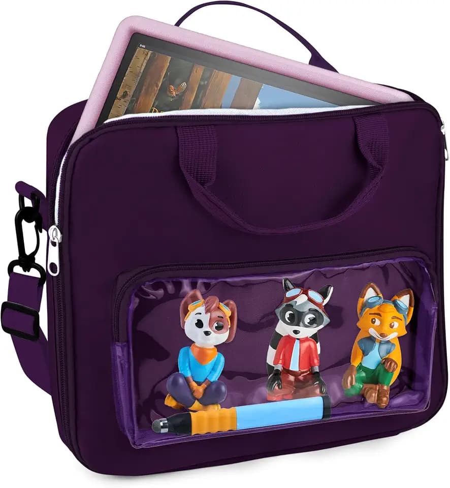 8 bis 10 Zoll Tablet Tasche für Edurino Stift und Figur, Lila