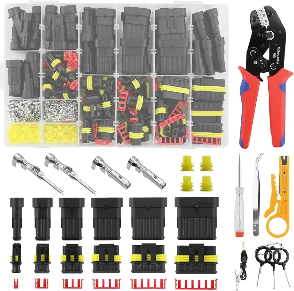 808PCS 50Sets Waterproof Automotive Electrical Connectors Plug Kit