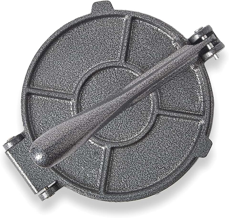Fox Run Authentic Mexican Cast Iron Tortilla Press, Tortilladora and Pataconera