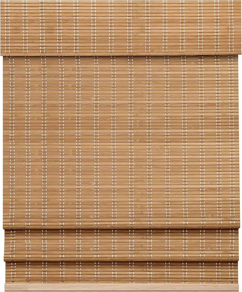 LazBlinds Cordless Bamboo Roman Shades for Windows, 36'' W x 60'' H