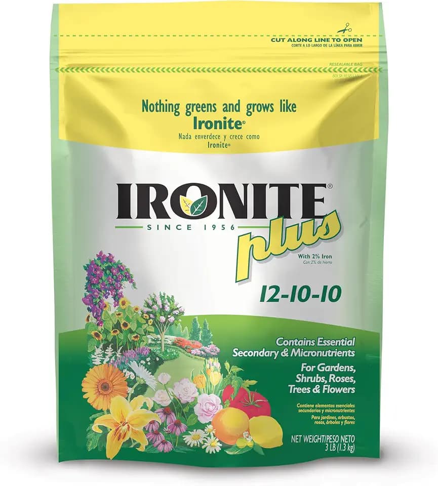 Ironite Plus Shrubs, Trees Plant Food Granular 12-10-10, 3 Lb