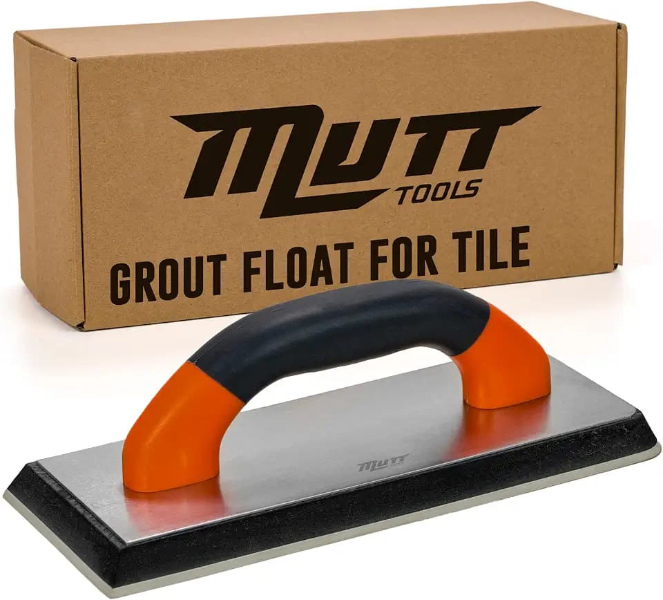Mutt Tools Rubber Grout Float 9.5 x 4 Inch with Ergonomic Handle for Tile