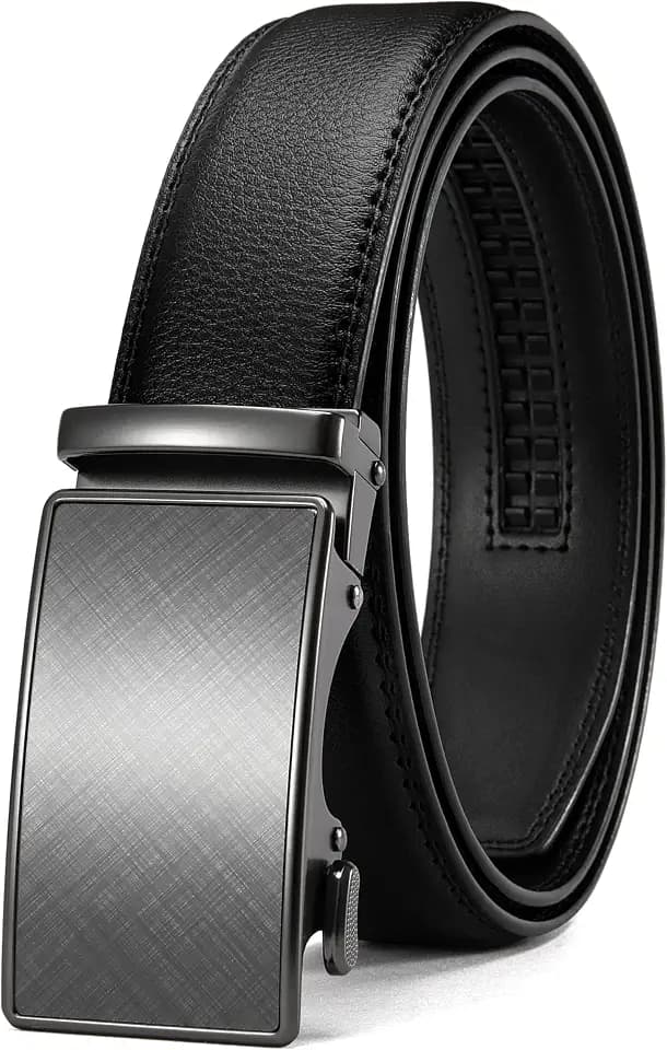 CHAOREN Mens Leather Ratchet Belt - 1 3/8" for Dress Pants