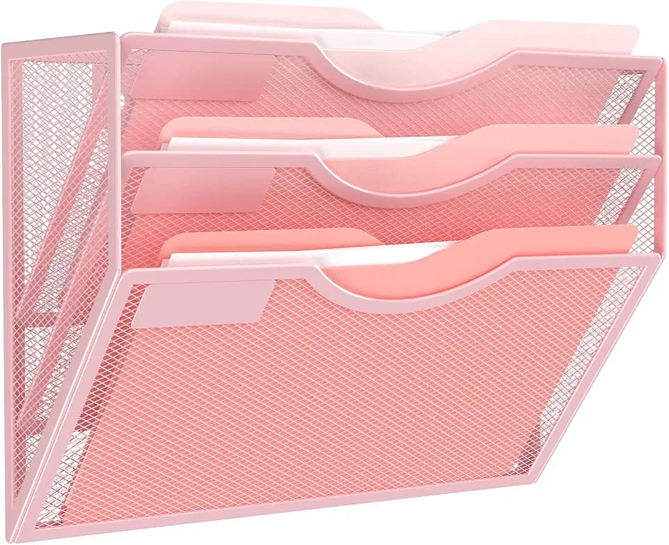 Kuntine.B Wall File Organizer Office Hanging Magazine Holder Wall File Organizer for Office Home