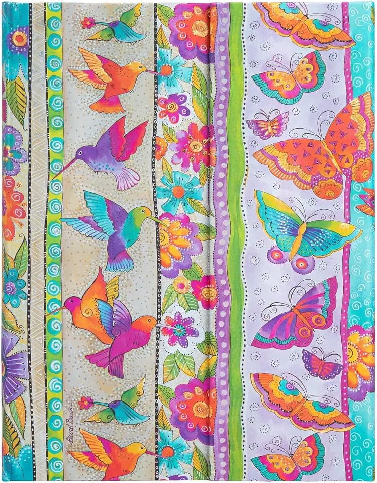 Hardcover Notizbuch Kolibri und Schmetterlinge Ultra Liniert: Hardcover mit Klappumschlag (Playful Creations)