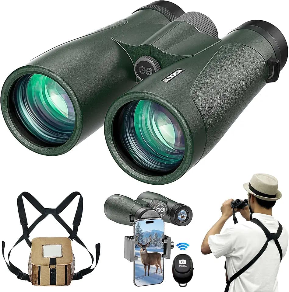 15x54 Binoculars for Adults High Powered with Harness & Phone Adapter