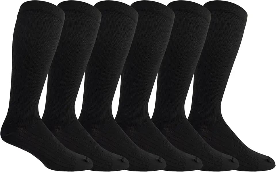 Dr. Scholl's Men's Graduated Compression Over the Calf Socks - 2 & 3 Pair Packs - Comfort Fatigue Relief