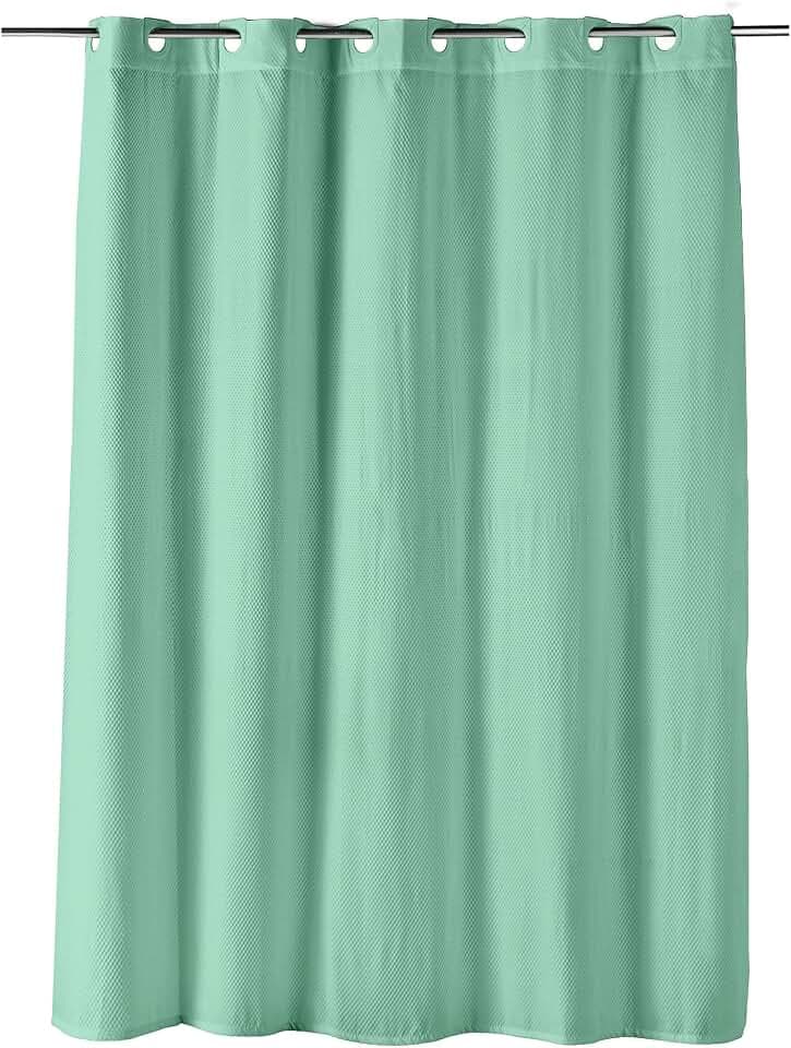 Douceur d'Intérieur Flauschiger Vorhang Dotty, Polyester, Lindgrün, 180 x 200 cm, Linde