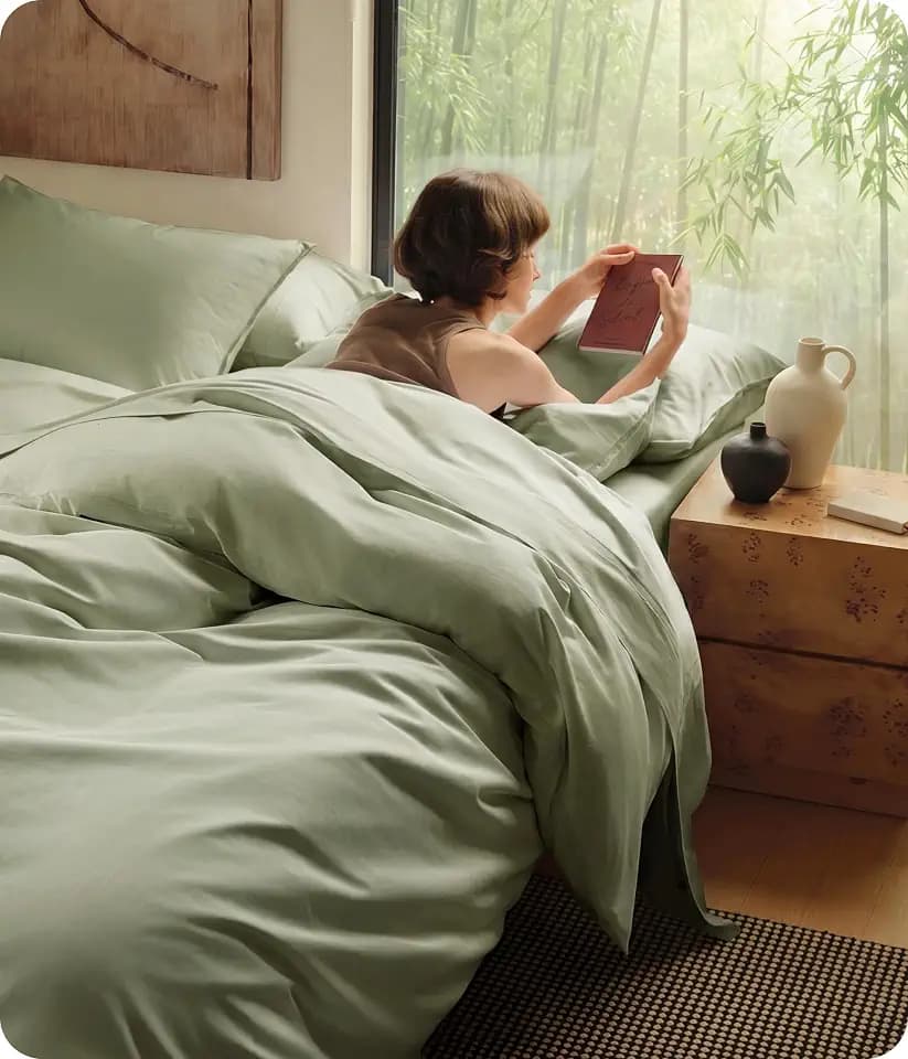 Bedsure PureWoven Cooling Duvet Cover, Ideal for Hot Sleepers, Queen Size