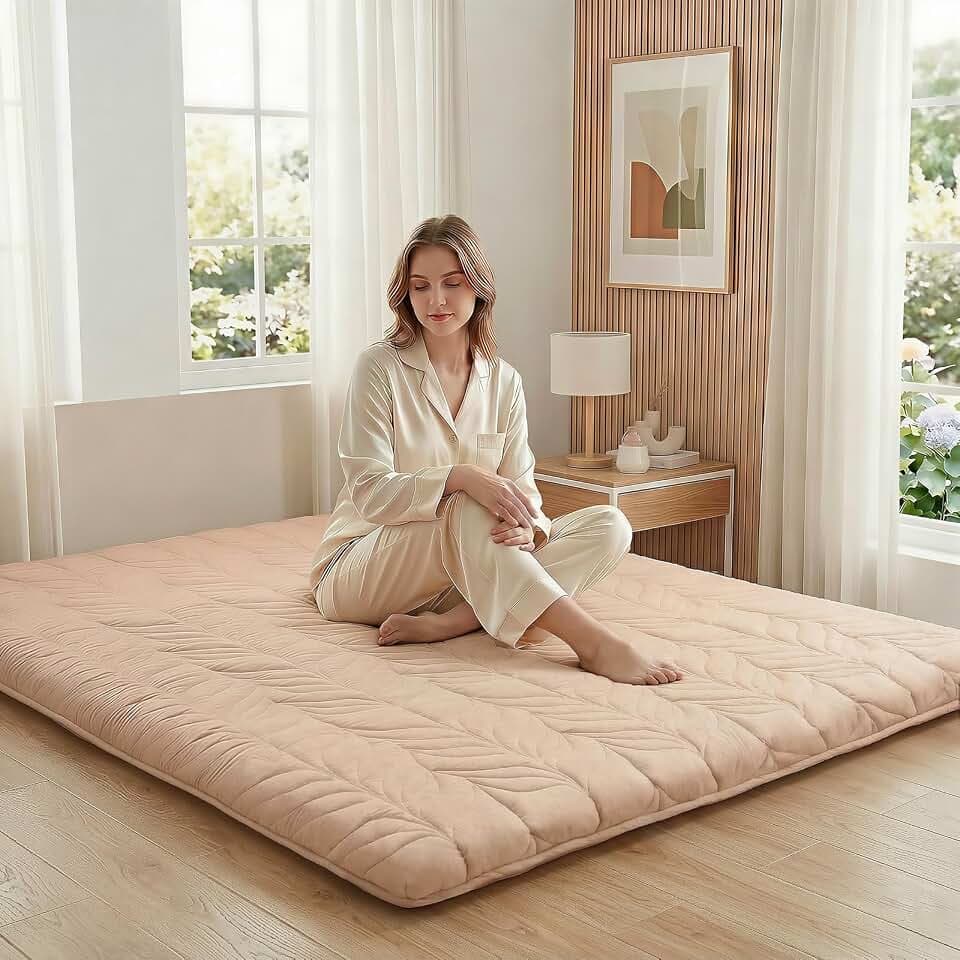 ZonLi Japanese Floor Mattress Futon Mattress Queen Size 2.5 Inch Thick