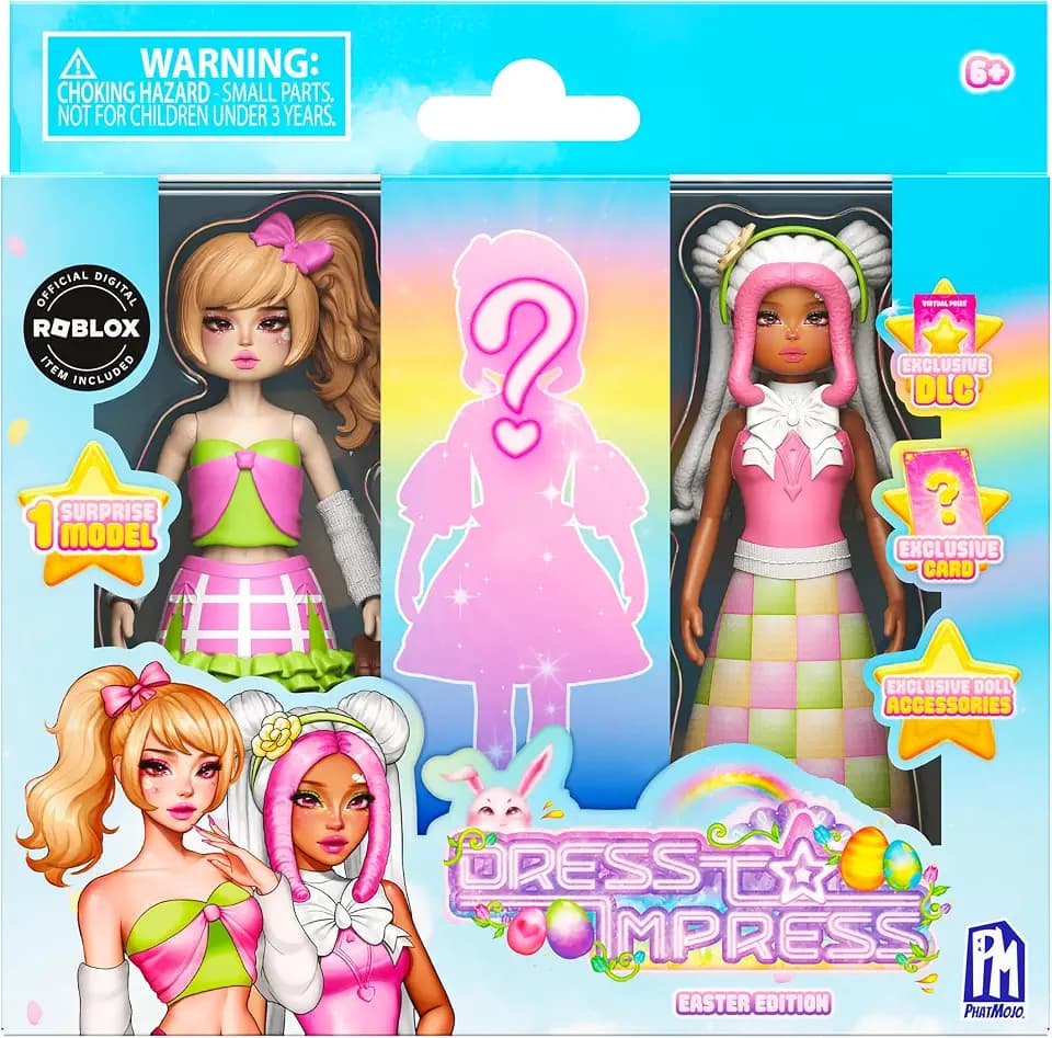 Dress to Impress - Mystery Models- Small Dolls 3-Pack - Easter Edition - Series 3 - Includes Roblox DLC Code - Officially Licensed Collector Set