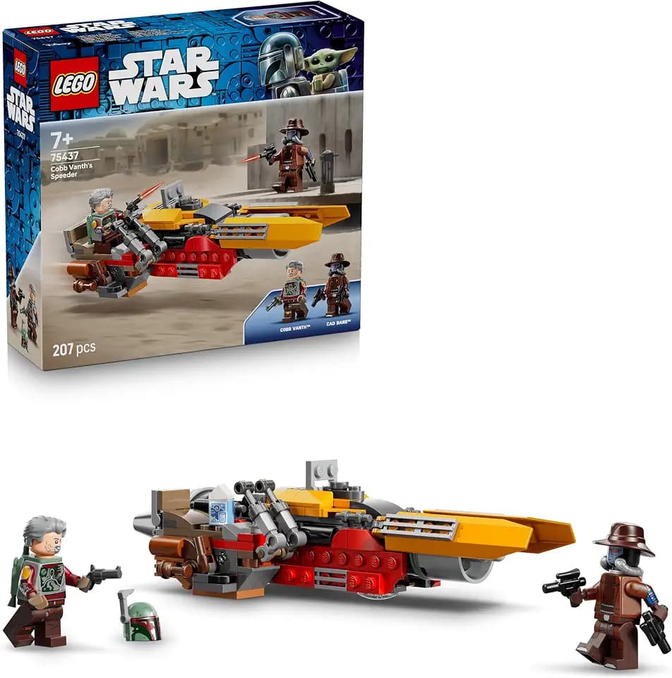 LEGO Star Wars 75437 Cobb Vanths Speeder - inkl. Cobb Vanth & Cad Bane Minifiguren sowie Blaster & Jetpack - Geschenk für Jungen ab 7 Jahren und Fans von The Mandalorian