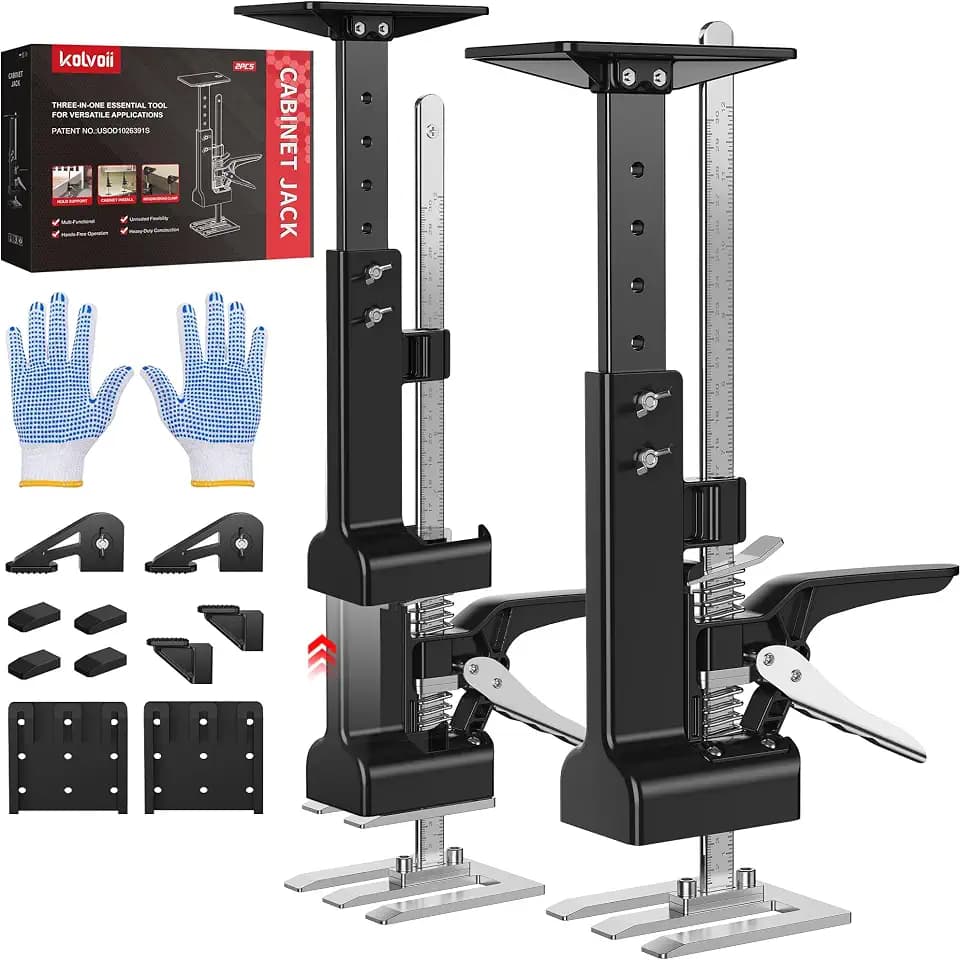 Kolvoii Cabinet Jack Installation Kit 2 Pack, 23.4" Adjustable Cabinet Lift