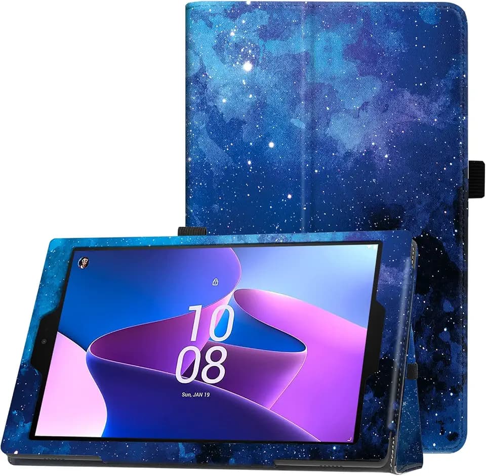 Folio Case for 10.1" Inch Previous Fire HD 10 Tablet | Famavala Stand Cover for [7th/9th Generation, 2017/2019 Released] (BlueSky)