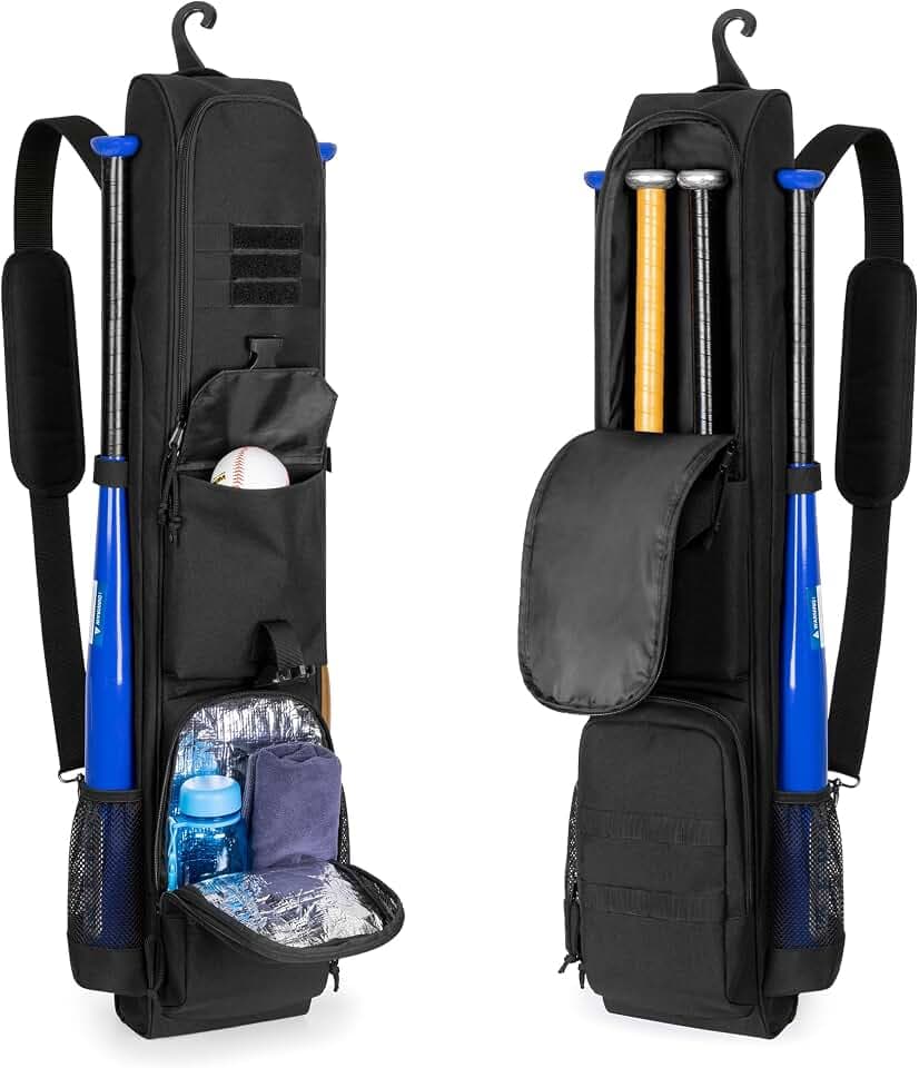 DSLEAF Baseball Bag Holds up to 6 Bats, Softball Bat Bag for Men and Women