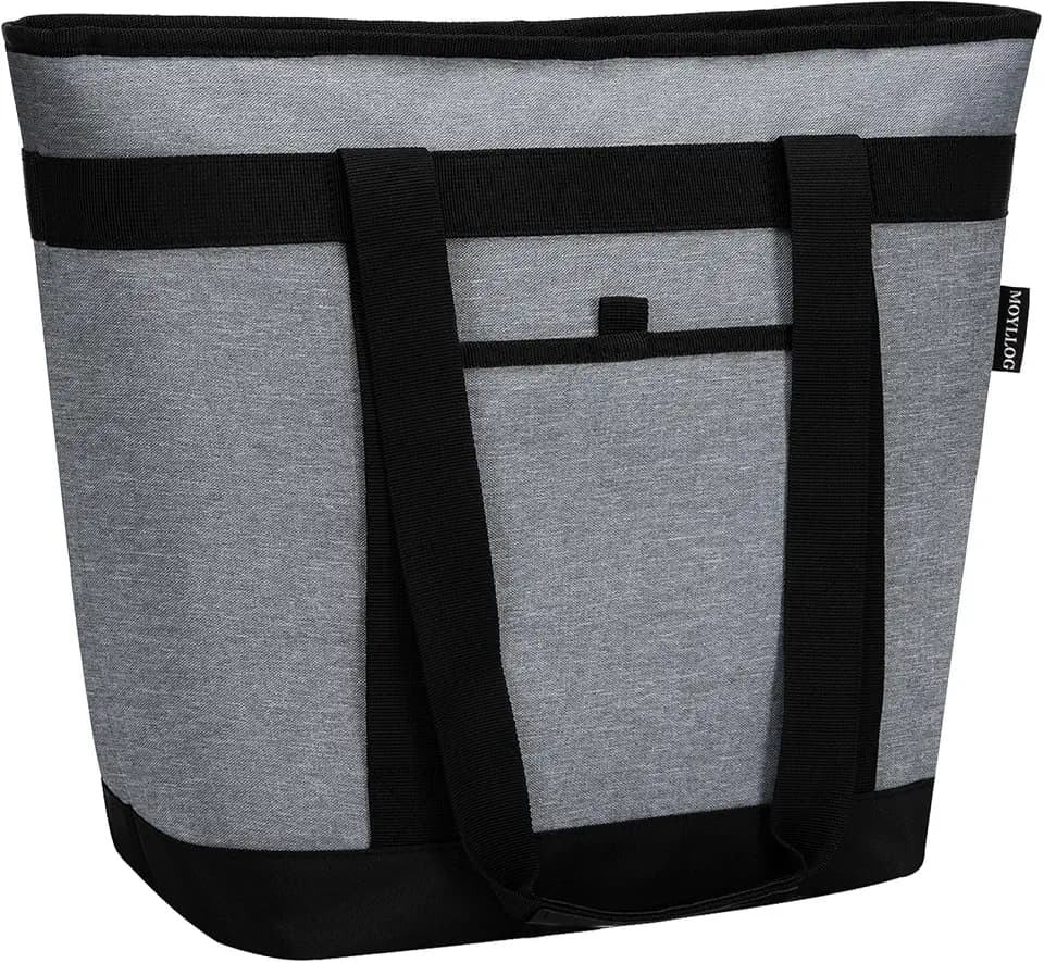 Insulated Cooler Bag, Reusable Grocery Bags for Hot/Cold Food, Thermal Food Delivery Bag for Beach, Travel, Picnics