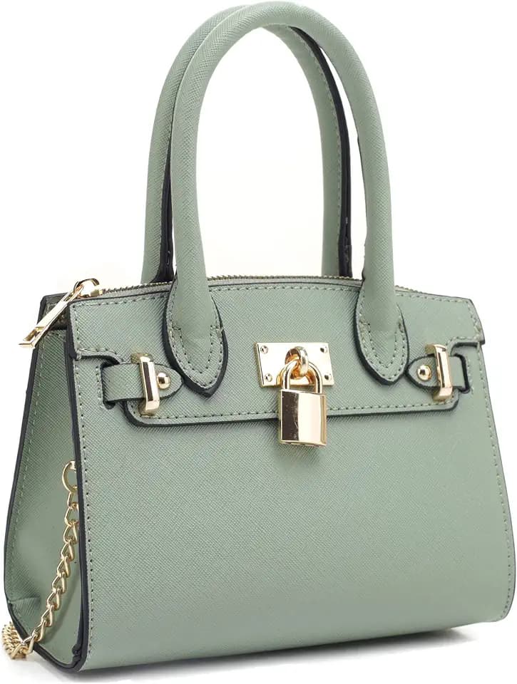 EVVE Women's Evening Bag Party Clutches Mini Satchel Purses Cocktail Prom Handbags with Chain and Lock