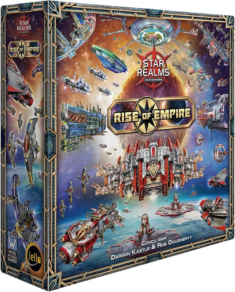 IELLO Star Realms Rise of Empire – Deck-Building-Spiel Legacy und Weltraumstrategie – skalierbare Kampagne in 12 Szenarien – 2 Spieler – ab 12 Jahren