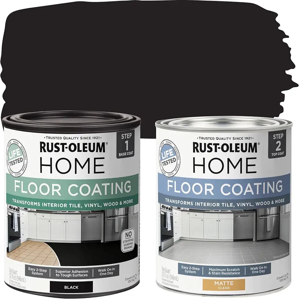 Rust-Oleum Home Interior Floor Matte Black Coating Kit