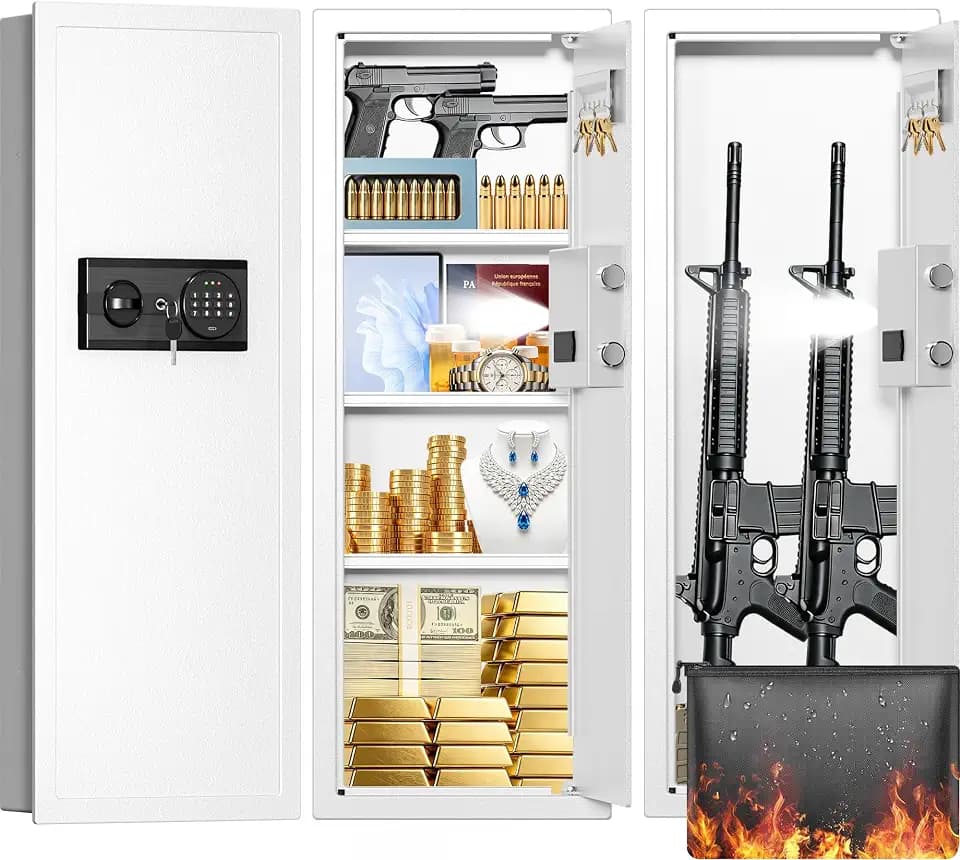 33.46" Tall Large Fireproof Wall Safes Between the Studs