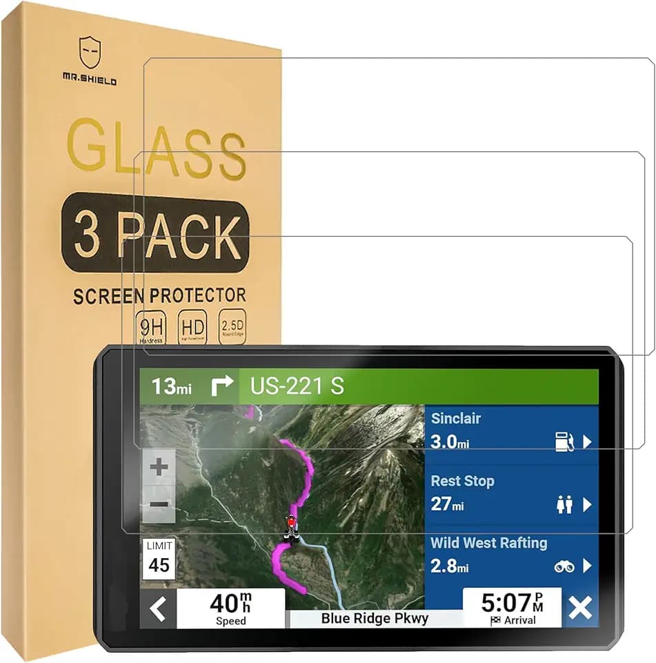 Mr.Shield Glass Screen Protector for Garmin Zumo XT2, Zauts MO XT2 6 Inch