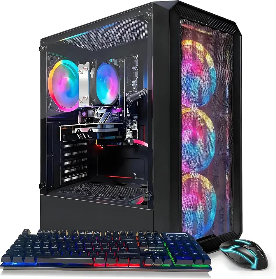 STGAubron Gaming PC Desktop,R3 3200G,RX 590 8G,16G DDR4,512G SSD