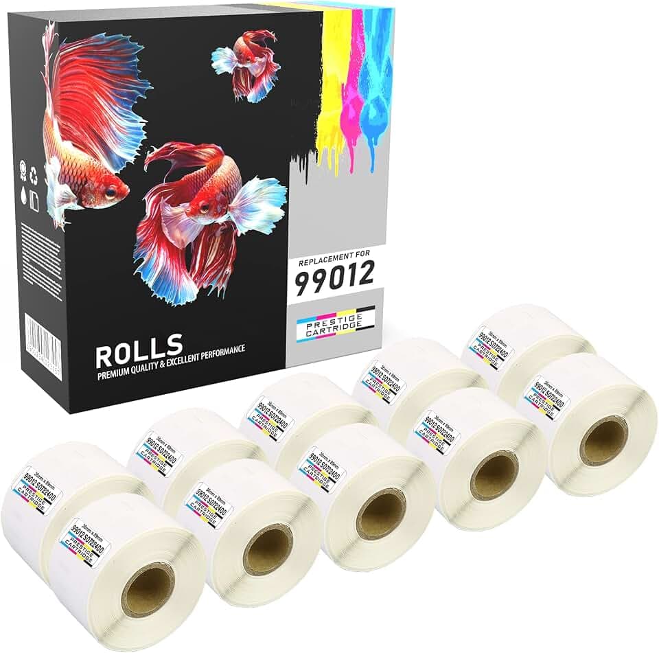 PRESTIGE CARTRIDGE 10 Rollen SLP-2RLE 36mm x 89mm (260 Etiketten/Rolle) Etiketten kompatibel für Seiko Smart SLP Pro Plus 100 120 200 220 240 410 420 430 440 450, weiß, R99012ten