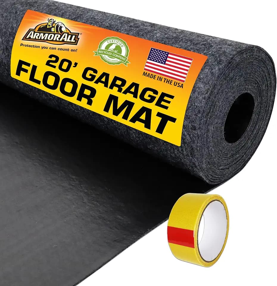 Armor All Garage Floor Mat 20' x 7'4", Waterproof Garage Flooring, USA Made