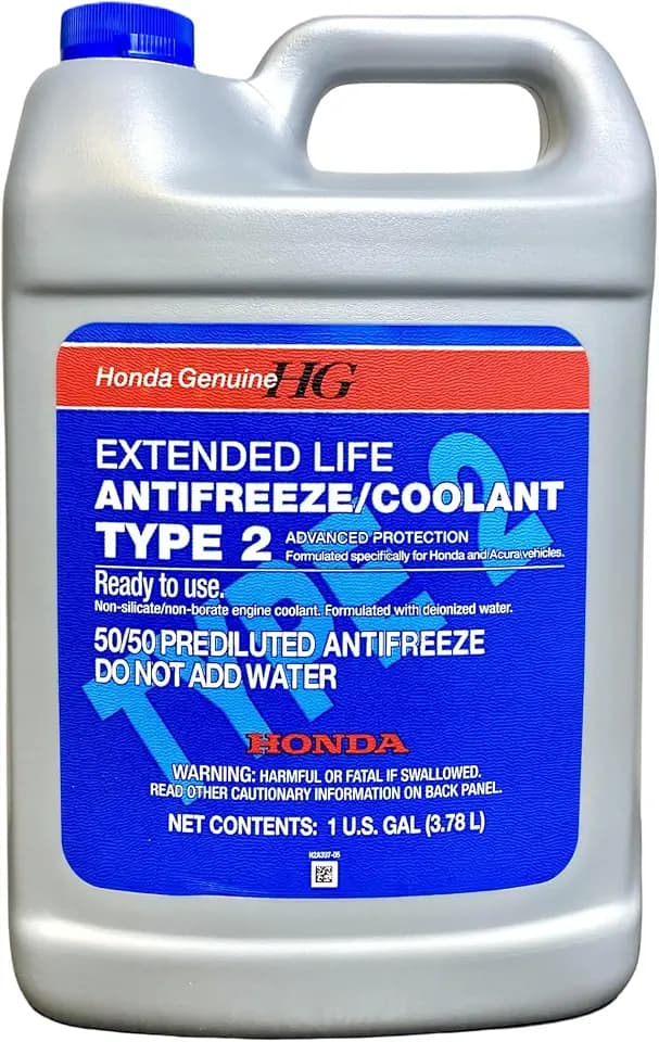 Honda Genuine Extended Life Antifreeze/Coolant Type 2, 50/50 Pre-Diluted, 1 Gallon