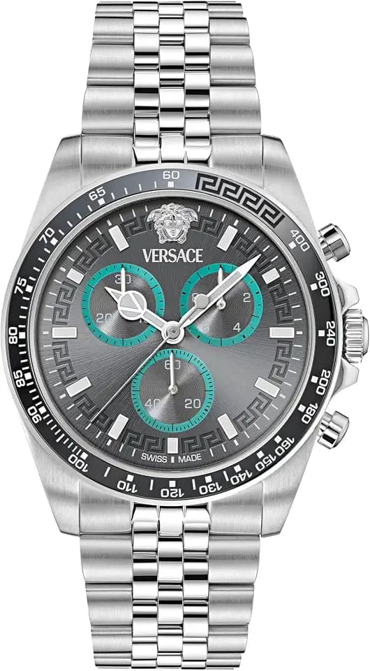 Versace Herren Chronograph Quarz Armbanduhr Greca Chr Wave