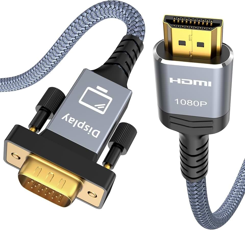 Capshi 6FT HDMI to VGA Male Adapter 1080P